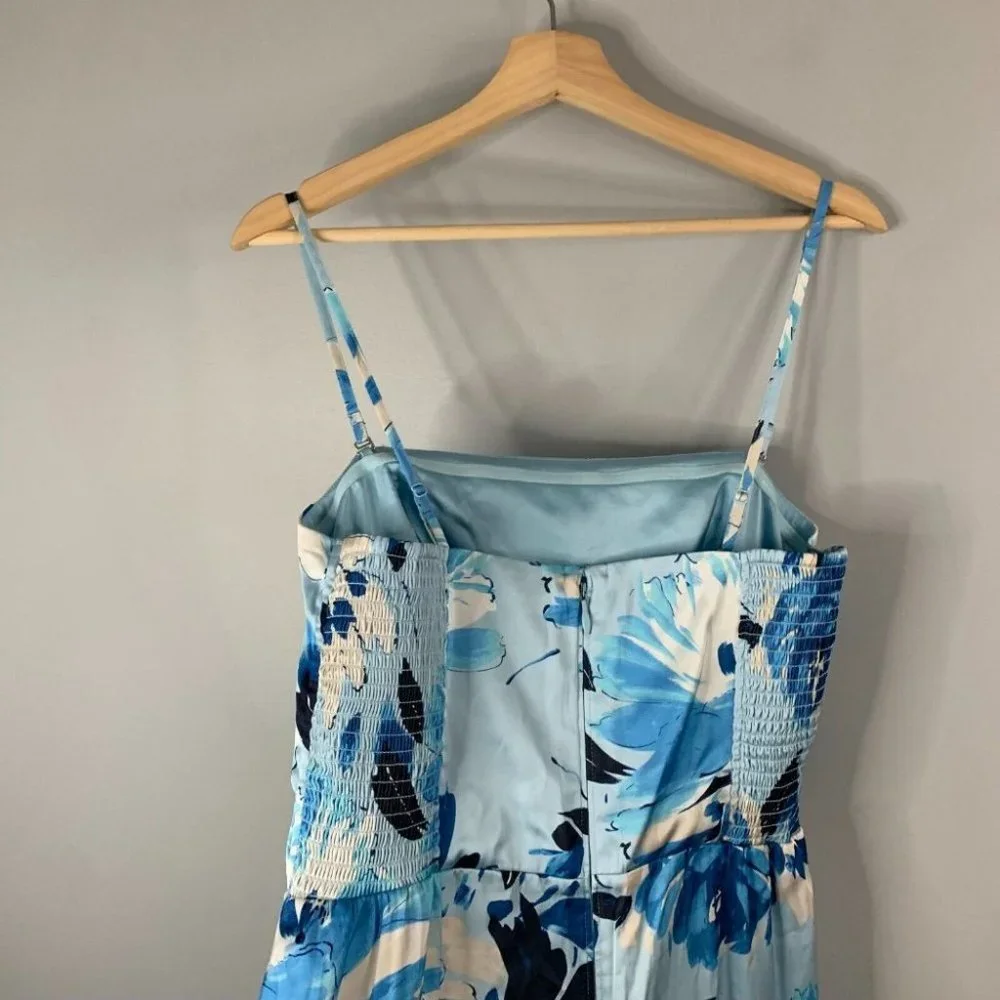 Abercrombie & Fitch Blue Floral Midi Dress - Picture 8 of 14